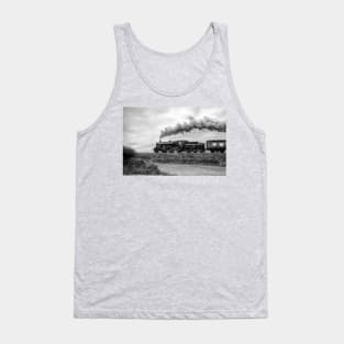 Black Prince Steam Train North Norfolk Railway Black And White Tank Top